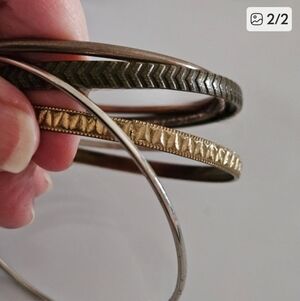 Gold and Black Bangle Set 4pc